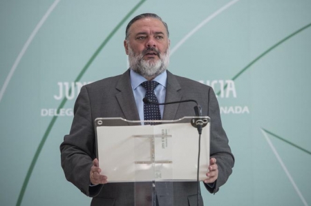 Pablo García, delegado del Gobierno Andaluz en Granada, en una comparecencia de prensa (JUNTA)