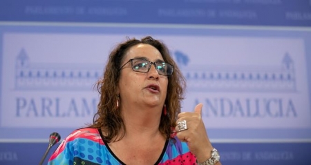 Angela Águilera, presidenta del Grupo parlamentario de Adelante Andalucía (JESÚS PRIETO / EUROPA PRESS) 