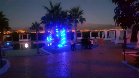 Panorámica de la zona chill out con capacidad para medio millar de personas