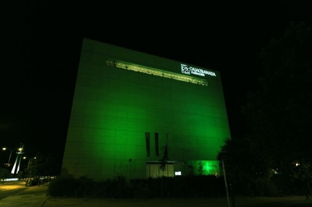 El Centro Cultural Memoria de Andalucia iluminado de verde (CAJA GRANADA FUDNACIÓN) El Centro Cultural Memoria de Andalucia iluminado de verde (CAJA GRANADA FUDNACIÓN)