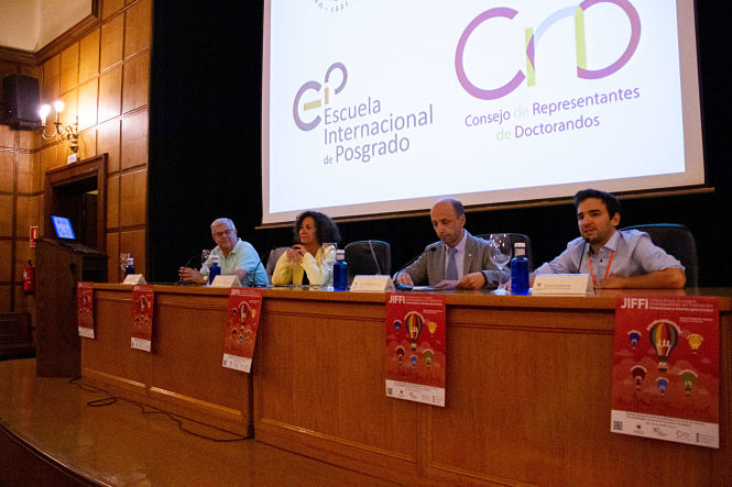 La rectora, Pilar Aranda, ha inaugurado las jornadas Jiffi (UGR)