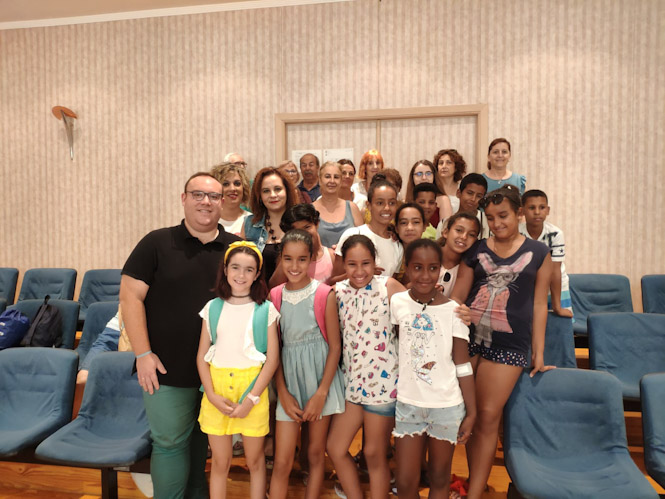 Niños saharauis durante su visita a Salobreña (AYTO. SALOBREÑA) 