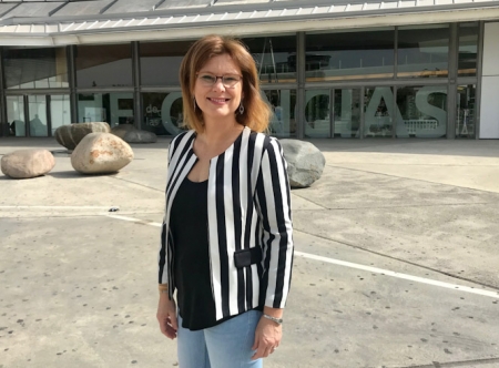 Mar Sánchez (CS) ha atendido a los medios en el Parque de las Ciencias (CS)