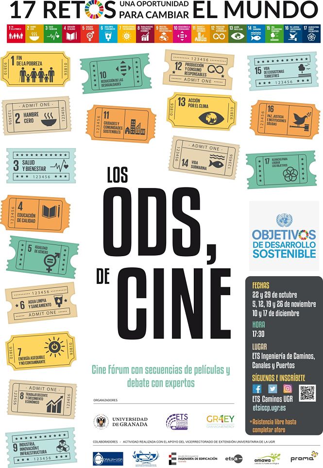 Cartel de `Los ODS de Cine` (UGR)