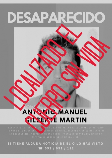 Antonio Manuel Gilberte ha sido encontrado muerto 