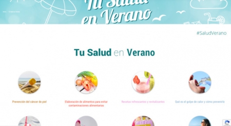 Captura de pantalla de la web «Tu Salud en Verano» (EASP) Captura de pantalla de la web «Tu Salud en Verano» (EASP)