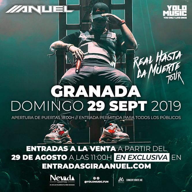 Anuel actuará en Granada 