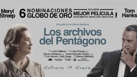 Cartel promocional de la película `Los archivos del pentágono`