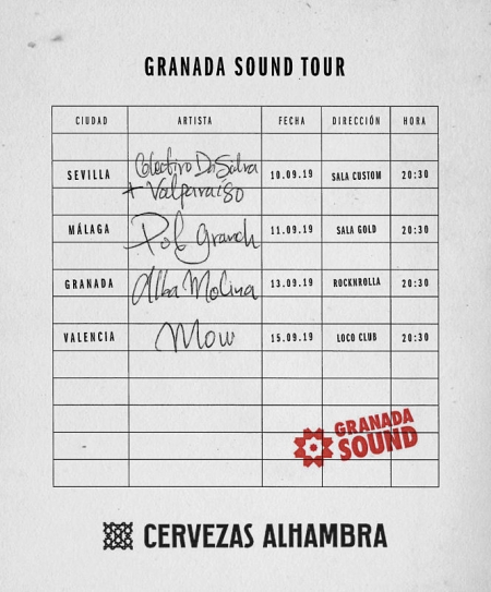 Cartel del Tour Granada Sound (CERVEZAS ALHAMBRA)