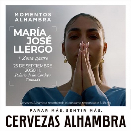Maria José LLergo actuará en Granada (CERVEZAS ALHAMBRA)