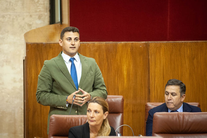 Rafael Caracuel en el Parlamento andaluz (PP)