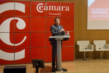 Gerardo Cuerva, presidente de Cámara Granada durante un acto Gerardo Cuerva, presidente de Cámara Granada durante un acto