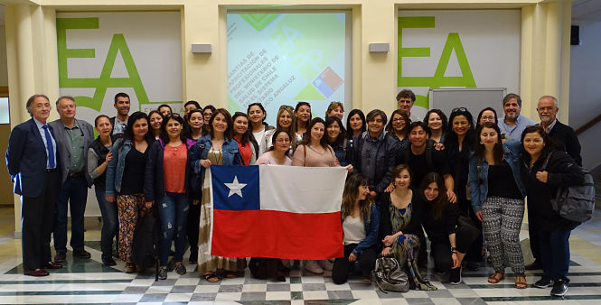 Sanitarios chilenos durante su visita a Granada (JUNTA)
