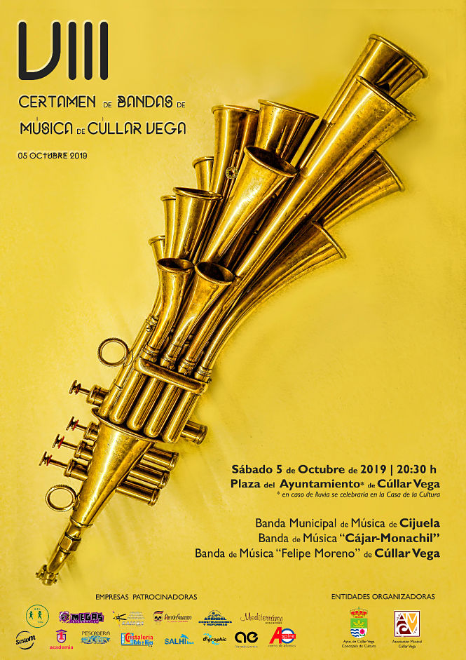 Cartel del certamen de bandas de música (AYTO. CÚLLAR VEGA) 