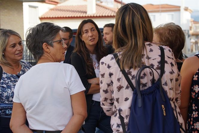 Loles López durante la visita a Las Gabias (PP) 