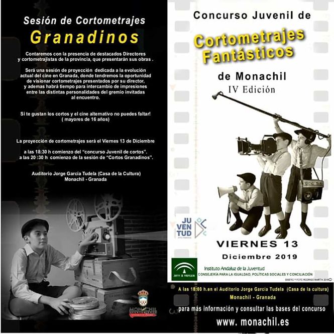 Cartel del IV Concurso Juvenil  de Cortometrajes Fantásticos de Monachil