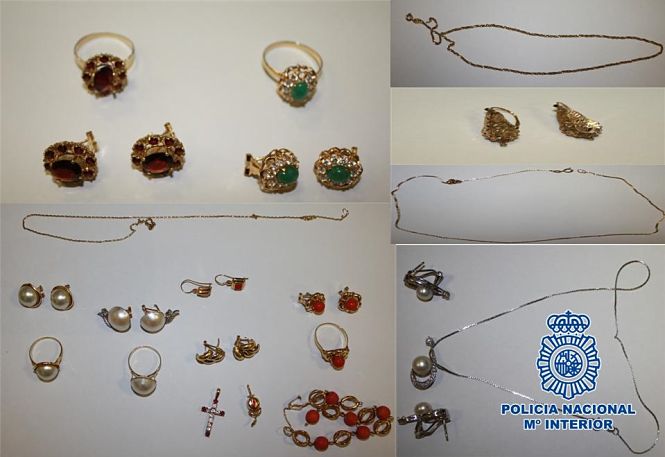 Joyas recuperadas por la Policia Nacional (POLICIA NACIONAL)