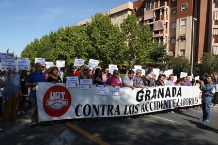 Concentración de UGT contra los accidentes laborales (UGT)