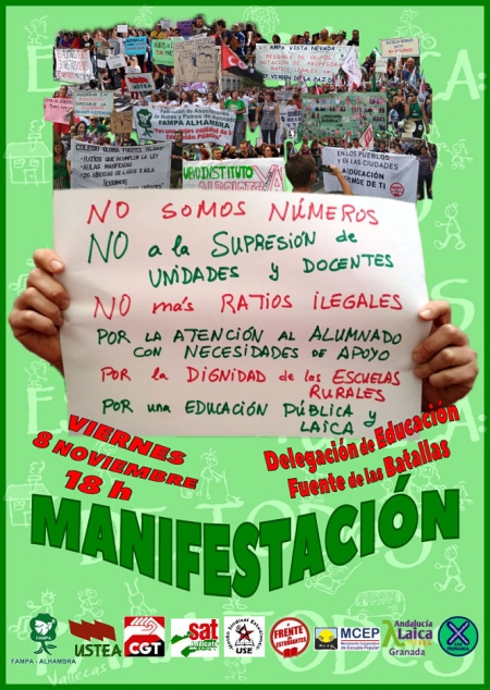 Manifestación para defender la educación pública (FAMPA ALHAMBRA)
