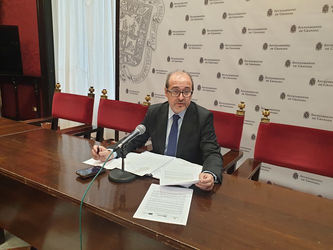 José María Corpas en rueda de prensa (PSOE)