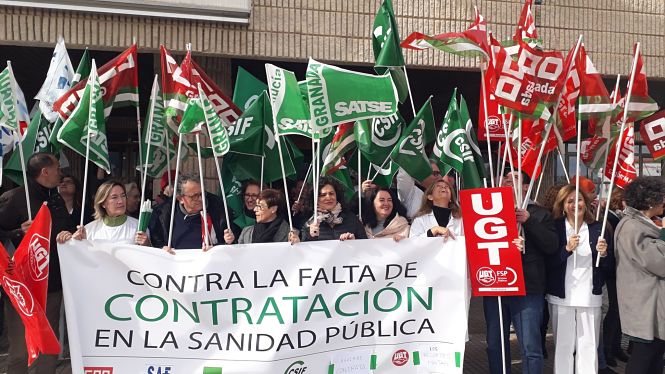 Protesta sindical ante el Hospital de Baza (CSIF) 