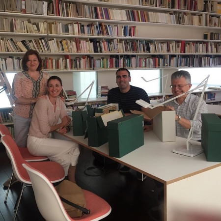 Los investigadores de la UGR Mario de la Torre, Mª Ángeles Grande, Francisco Linares y María José Sánchez Montes, impulsores del Laboratorio de investigación en práctica escénica de la Universidad de Granada (UGR)