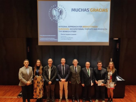 Diseñadores de la APP junto al delegado de Salud (UGR) 