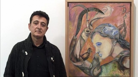 Manolo García junto a una de sus pinturas (ELDIARIO:ES) Manolo García junto a una de sus pinturas (ELDIARIO:ES)