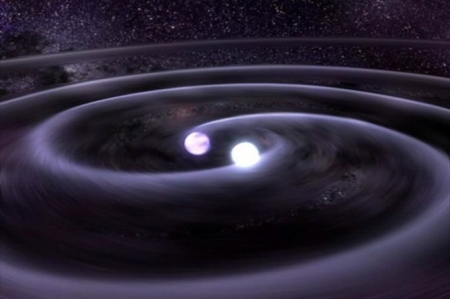 Estudio sobre el acercamiento de las estrellas de un sistema binario debido a la emisión de ondas gravitatorias (IAA-CSIC) Estudio sobre el acercamiento de las estrellas de un sistema binario debido a la emisión de ondas gravitatorias (IAA-CSIC)