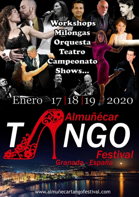 Cartel del festival de tango de Almuñécar 