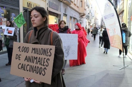 Un momento de la `performance` de la Brigada Roja de Extinction Rebellion Granada (EXTINCTION REBELLION GRANADA) Un momento de la `performance` de la Brigada Roja de Extinction Rebellion Granada (EXTINCTION REBELLION GRANADA)