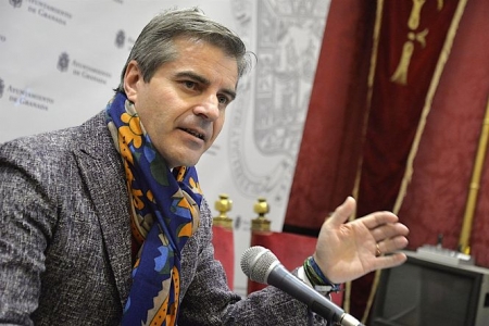 César Díaz en rueda de prensa (JAVIER ALGARRA)