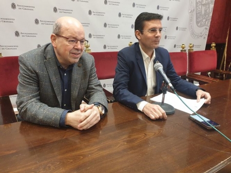 Francisco Cuenca y Paco Herrera en rueda de prensa (PSOE)