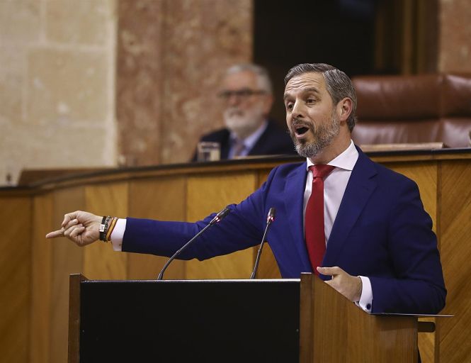 El consejero de Hacienda, Juan Bravo, en el Pleno del Parlamento (MARÍA JOSÉ LÓPEZ - EUROPA PRESS) 