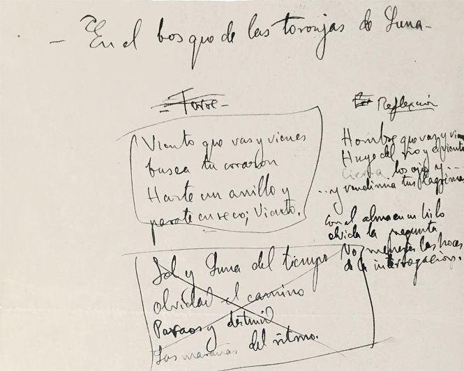 Manuscrito que se expone en la muestra `Suites` del Centro Lorca (CENTRO LORCA) 
