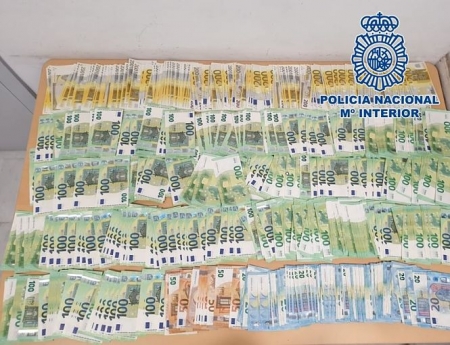 Dinero incautado en una operación antidroga de la Policía Nacional (POLICÍA NACIONAL) 