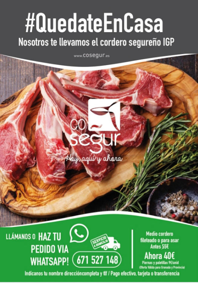 Campaña lanzada por la Cooperativa de Huéscar Cosegur para venta directa de Cordero Segureño IGP (AGAPRO) 