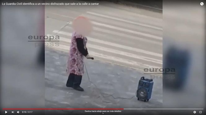 Captura del vídeo difundido por un hombre denunciado por incitar a saltarse el confinamiento (EUROPA PRESS) 