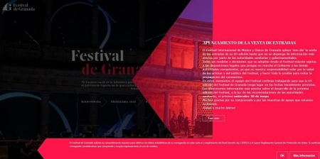 Web del Festival de Música y Danza de Granada (EUROPA PRESS) 