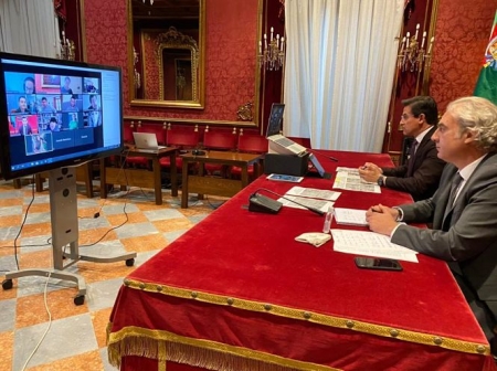 Rueda de prensa telemática de Luis Salvador y José Antonio Huertas (AYUNTAMIENTO DE GRANADA) Rueda de prensa telemática de Luis Salvador y José Antonio Huertas (AYUNTAMIENTO DE GRANADA)