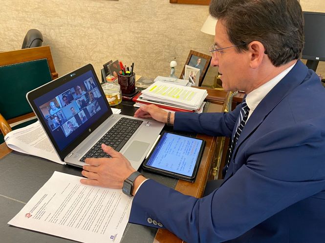 Reunión telemática de Luis Salvador con el sector de la hostelería y el turismo (AYUNTAMIENTO) 
