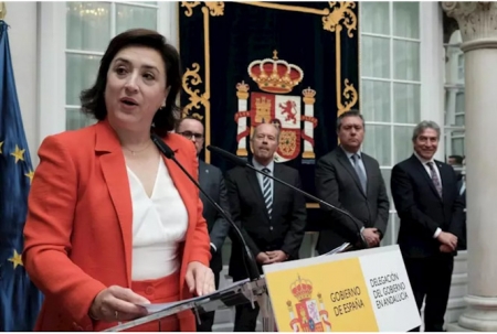 La delegada del Gobierno en Andalucía, Sandra García, en su toma de posesión en una imagen de archivo (EUROPA PRESS - ARCHIVO)