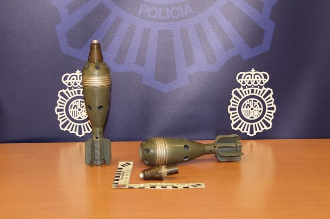 Proyectiles encontrados en un domicilio de Baza (POLICÍA NACIONAL) 