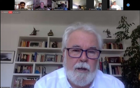 El director del Festival Internacional de Música y Danza de Granada, Antonio Moral, en rueda de prensa telemática (EUROPA PRESS) 