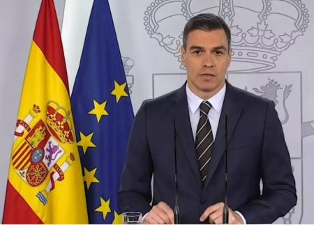 El presidente del Gobierno, Pedro Sánchez, durante su intervención en rueda de prensa (MONCLOA) El presidente del Gobierno, Pedro Sánchez, durante su intervención en rueda de prensa (MONCLOA)