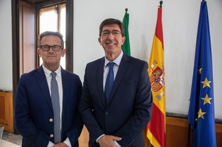 Juan Marín junto a Gustavo Rodríguez (JUNTA DE ANDALUCÍA) 