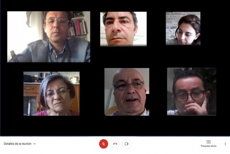 Imagen de la reunión telemática (PSOE)