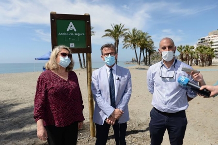 El Delegado de turismo, Gusto Rodríguez ha visitado las Playas de Almuñécar (JUNTA)