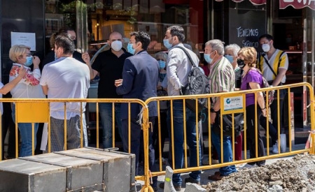 Visita del Grupo Municipal socialista a las obras de la calle Palencia (PSOE)