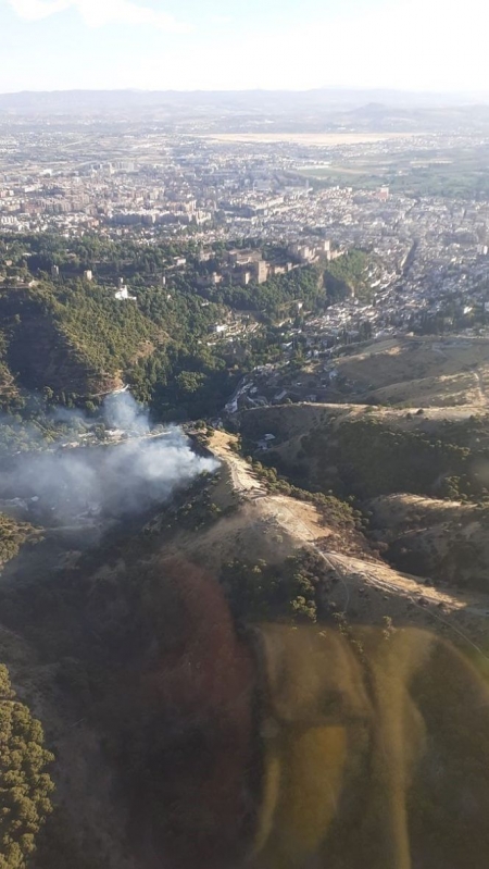 Incendio del Sacromonte el sábado (INFOCA) 